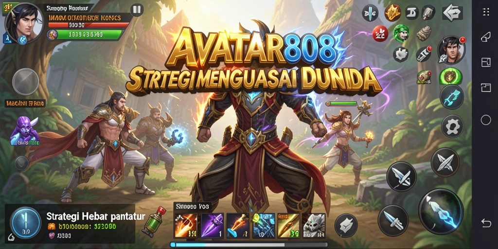 Gameplay seru AVATAR808 dengan pertempuran strategi yang mendalam.