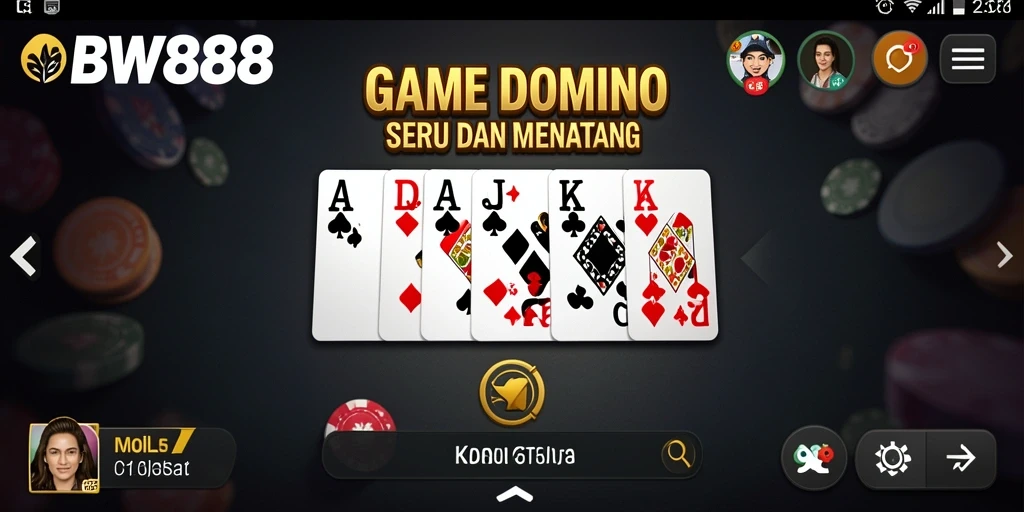 Screenshot gameplay menampilkan momen seru dalam permainan Domino.