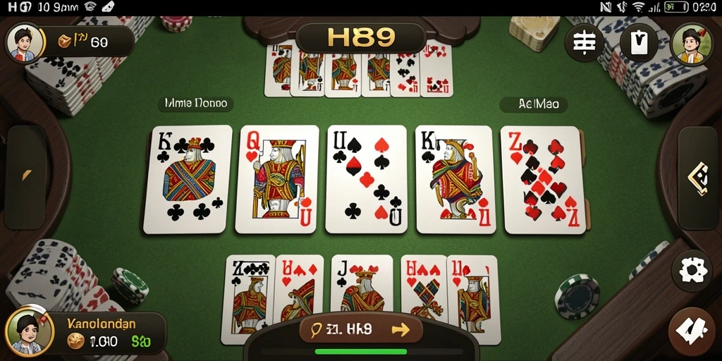 Screenshot gameplay H89 menampilkan aksi seru bermain Domino.