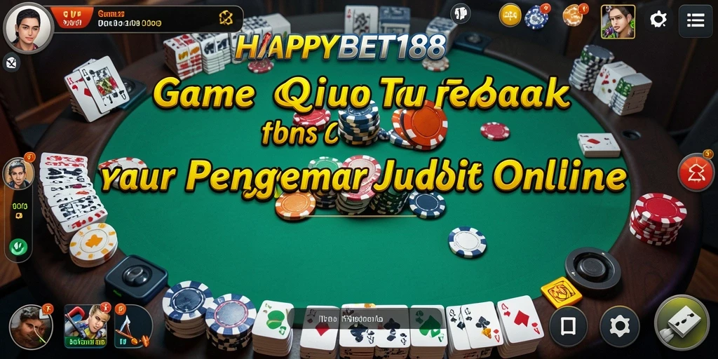 Tampilan gameplay QiuQiu di aplikasi HAPPYBET188 yang seru.