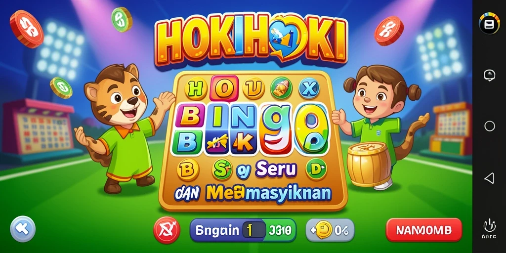 Tampilan menarik HOKIHOKI saat gameplay Bingo yang seru.
