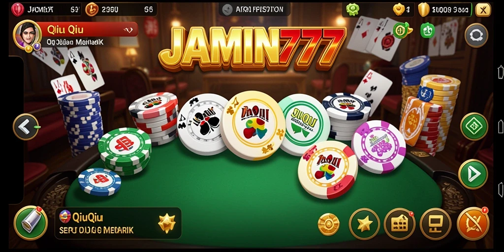 Tampilan seru gameplay QiuQiu di JAMIN777.