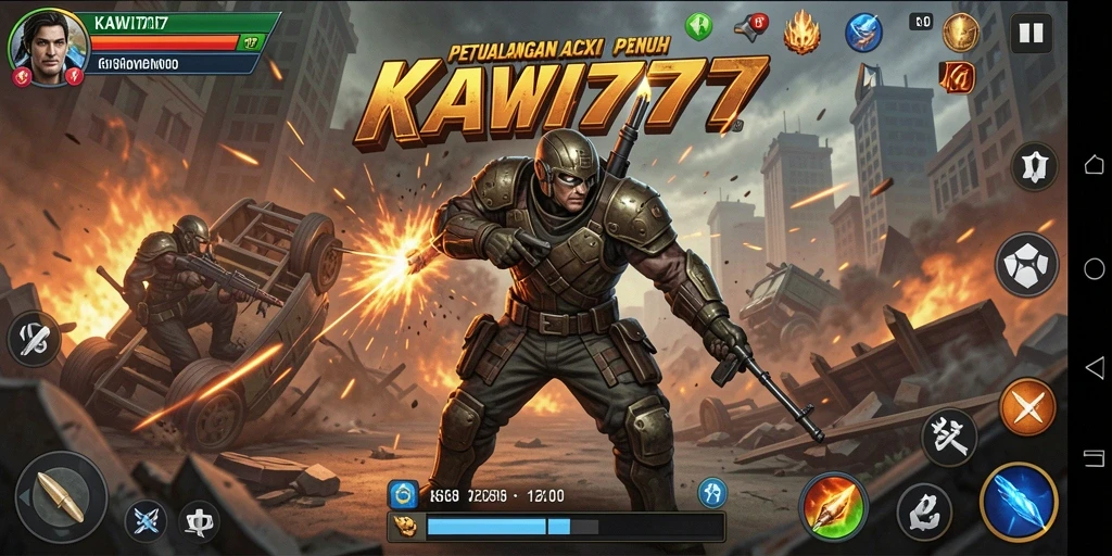 Tampilan mendebarkan gameplay aksi KAWI777 yang penuh tantangan.