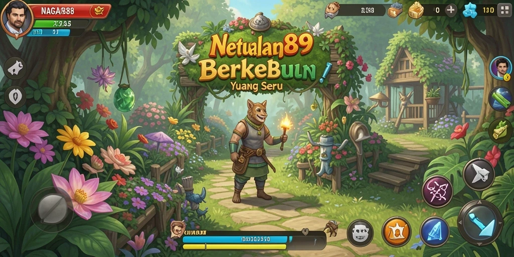 Screenshot gameplay NAGA889 menunjukkan aktivitas berkebun yang menarik.