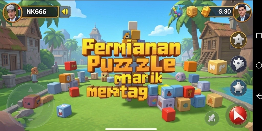 Tampilan gameplay NK666 yang penuh warna dan menantang.
