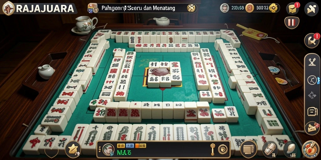 Tampilan menarik dari gameplay Mahjong RAJAJUARA.