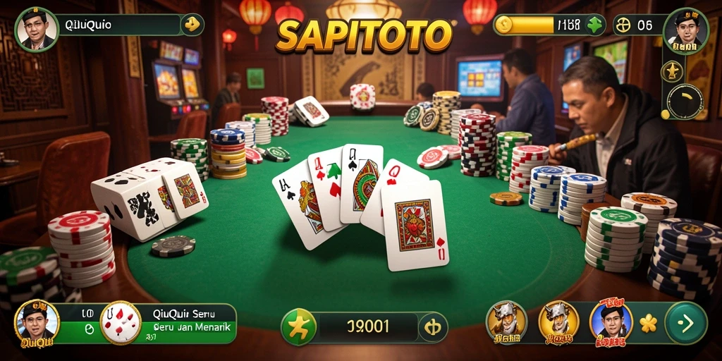 Tampilan menarik gameplay QiuQiu di SAPITOTO.