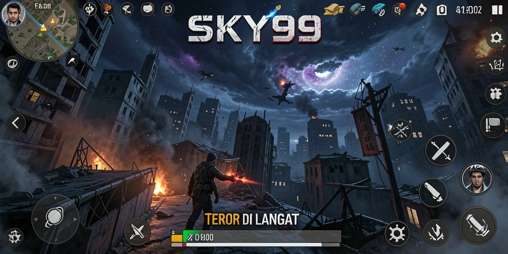 Tampilan gameplay menakutkan dari <strong>SKY99</strong> dengan suasana Horror yang mencekam.